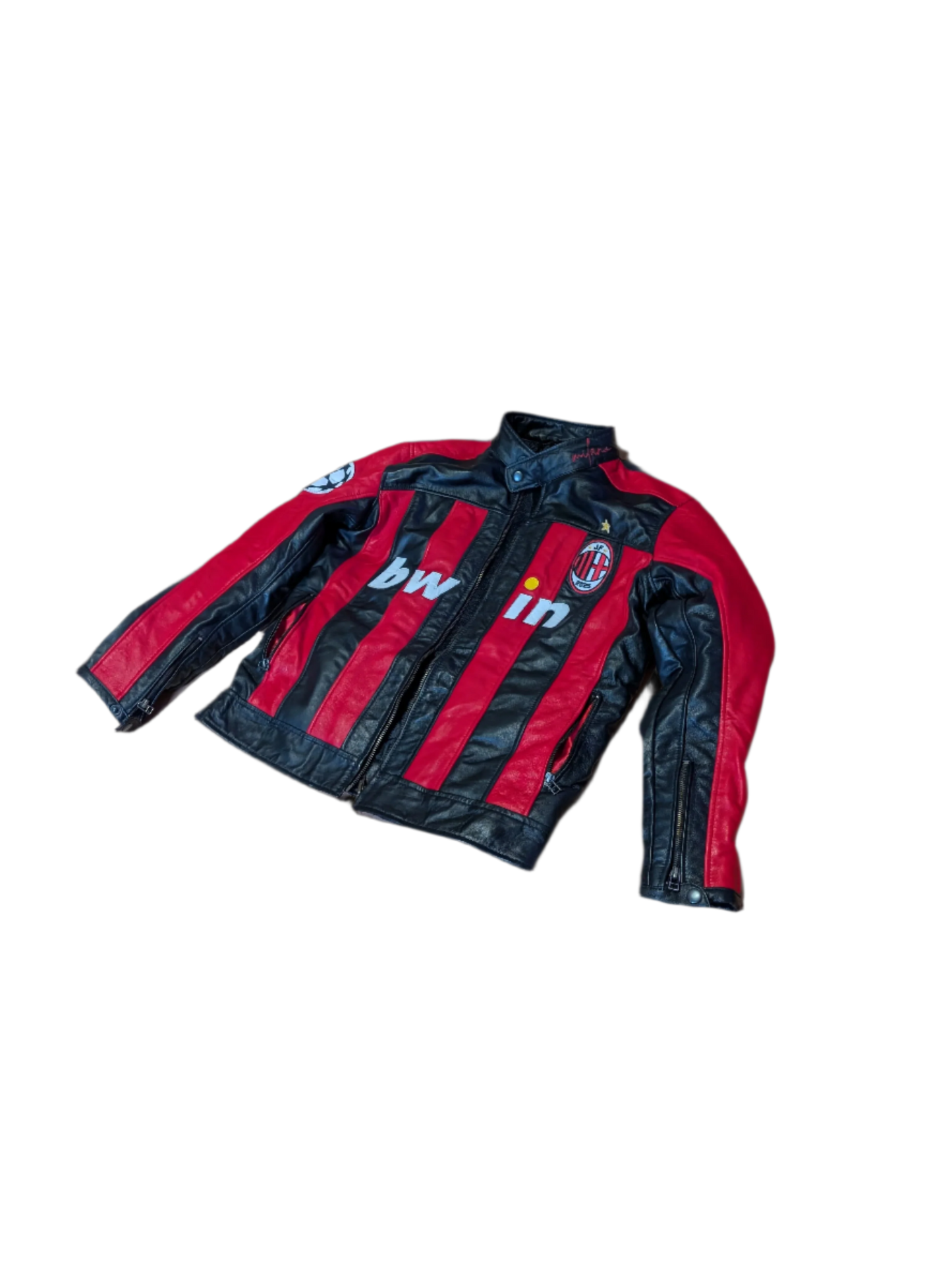 "Prime AC Milan" Inspired Leather Jacket - Jogo Funcional