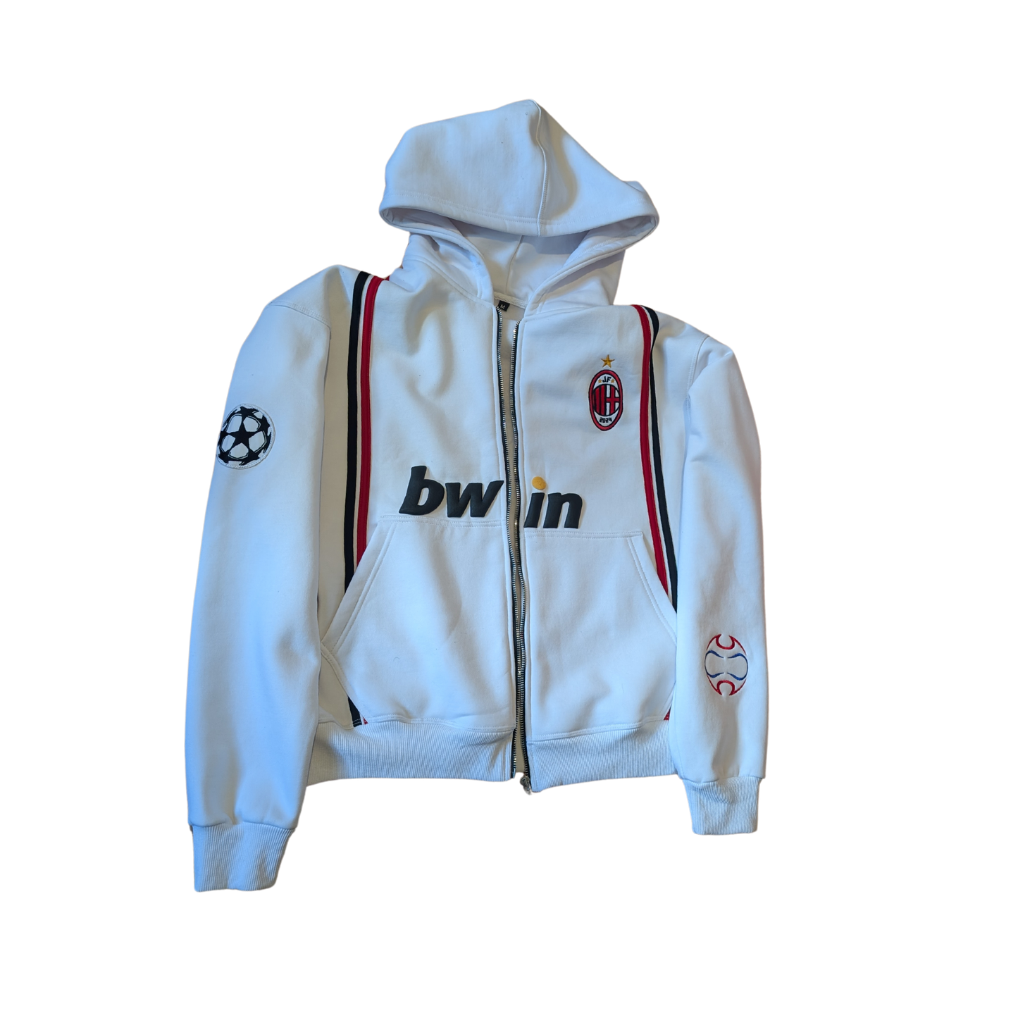 Felpa con cappuccio con zip ispirata a "Prime Milan" 06/07