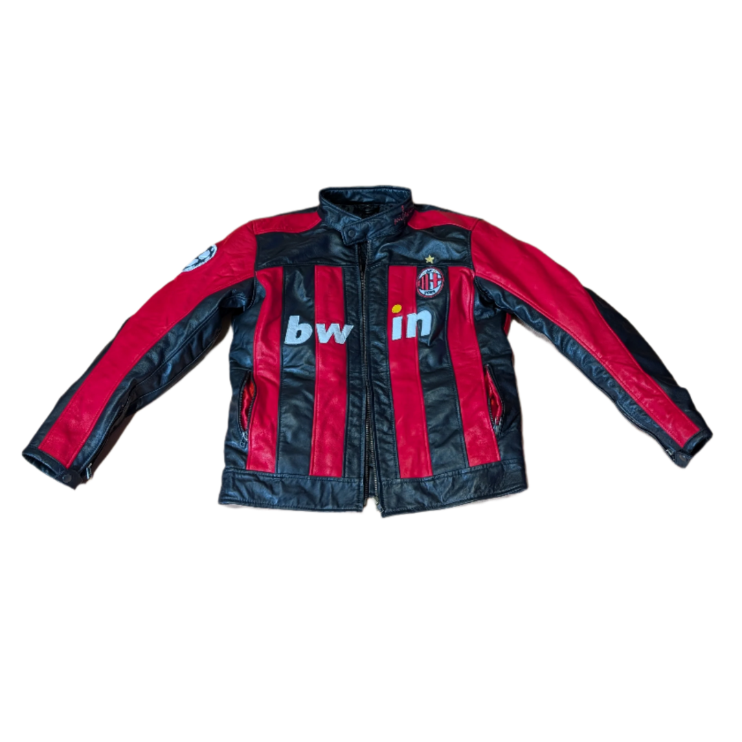 "Prime AC Milan" Inspired Leather Jacket - Jogo Funcional 